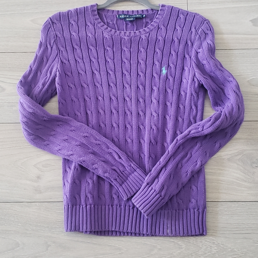 Purple Ralph Lauren Creweck Sweater Size Medium